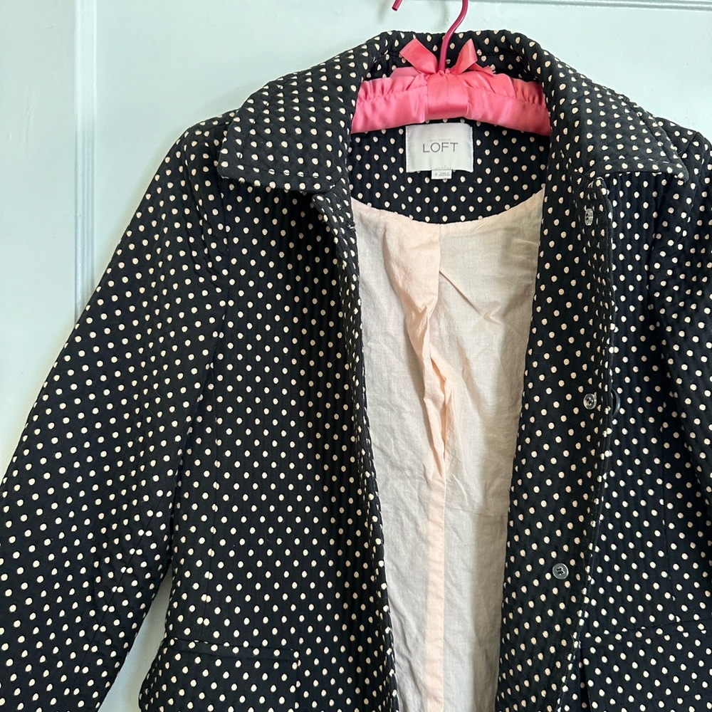 Ann Taylor LOFT Polka Dot Coat